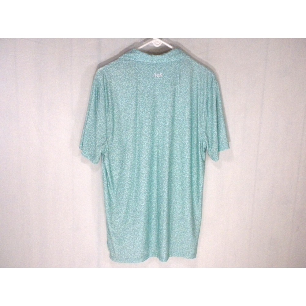 Hickey Freeman Polo Shirt‎ Mens M Green Floral Luxury Golf Ivy Prep Short Sleeve - Picture 5 of 11